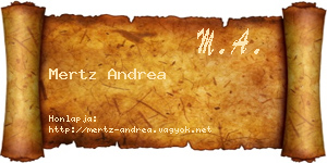 Mertz Andrea névjegykártya